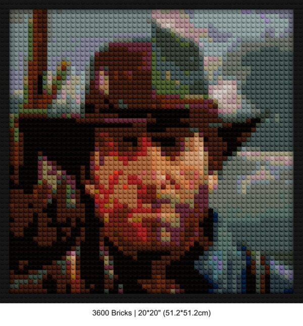 Red Dead Redemption 2 retro pixel brick art | Compatible with LEGO-style bricks | Pixel Brick Art