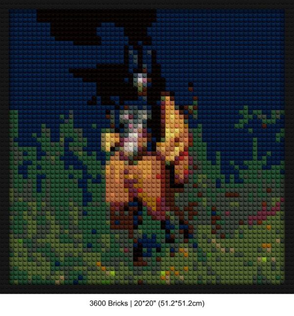 Lana Del Rey block mosaic design | Compatible with LEGO-style bricks | Pixel Brick Art