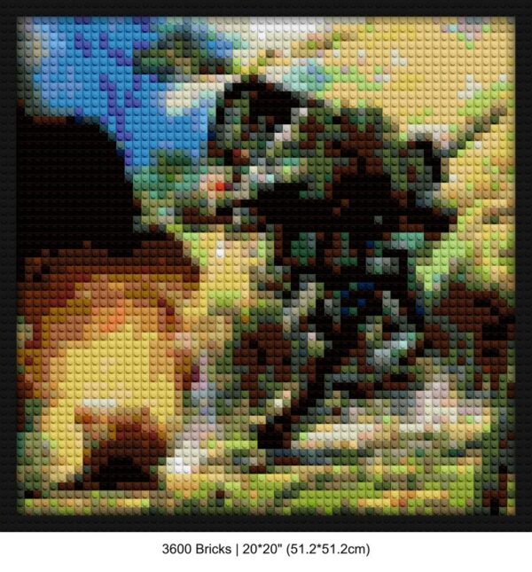 Solid Snake brick painting kits | Compatible with LEGO-style bricks | Pixel Brick Art
