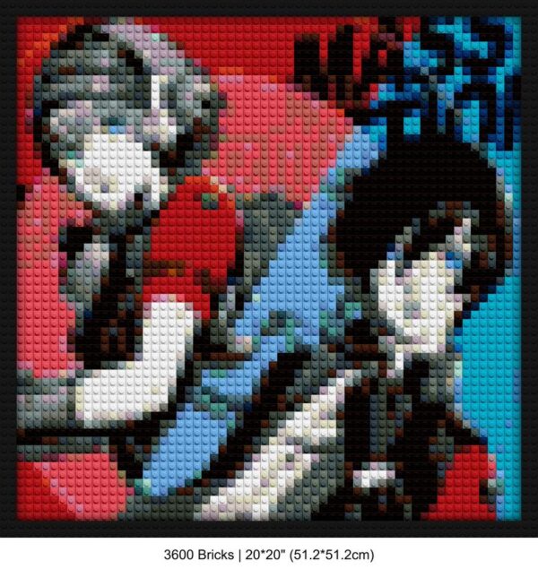 video game art brick block wall decor | Compatible with LEGO-style bricks | Pixel Brick Art