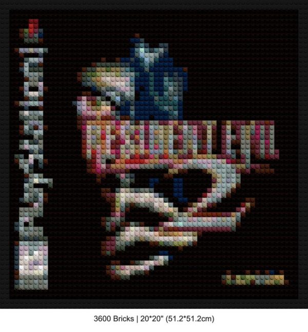 survival horror game brick-based pixel art | Compatible with LEGO-style bricks | Pixel Brick Art