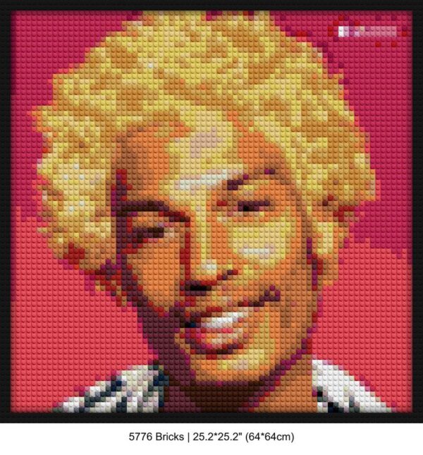 music artist brick-based pixel art | Compatible with LEGO-style bricks | Pixel Brick Art