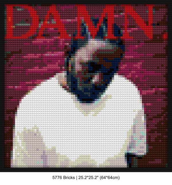 Rap Music brick-building wall art | Compatible with LEGO-style bricks | Pixel Brick Art
