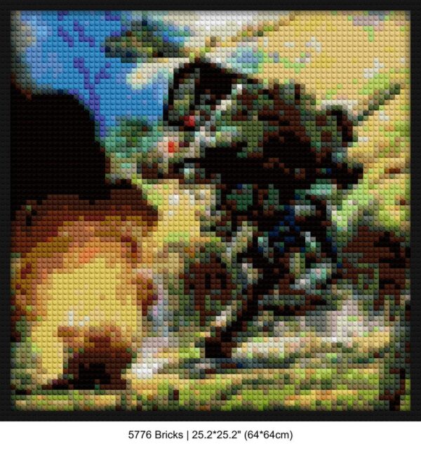 video game art pixel-style bricks | Compatible with LEGO-style bricks | Pixel Brick Art
