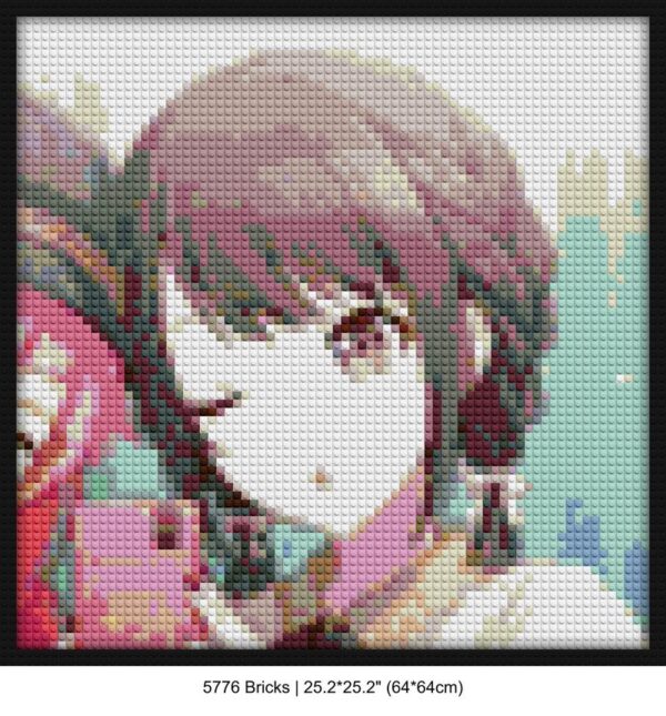 Anime Music Games retro pixel brick art | Compatible with LEGO-style bricks | Pixel Brick Art