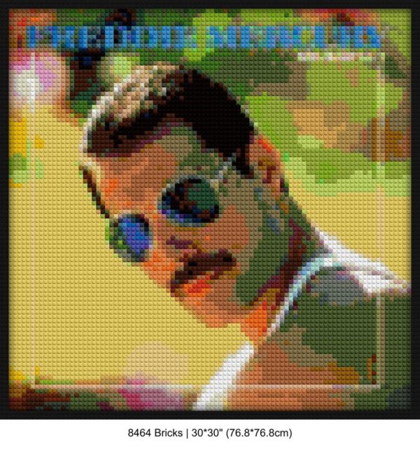 Classic rock artists block mosaic design | Compatible with LEGO-style bricks | Pixel Brick Art