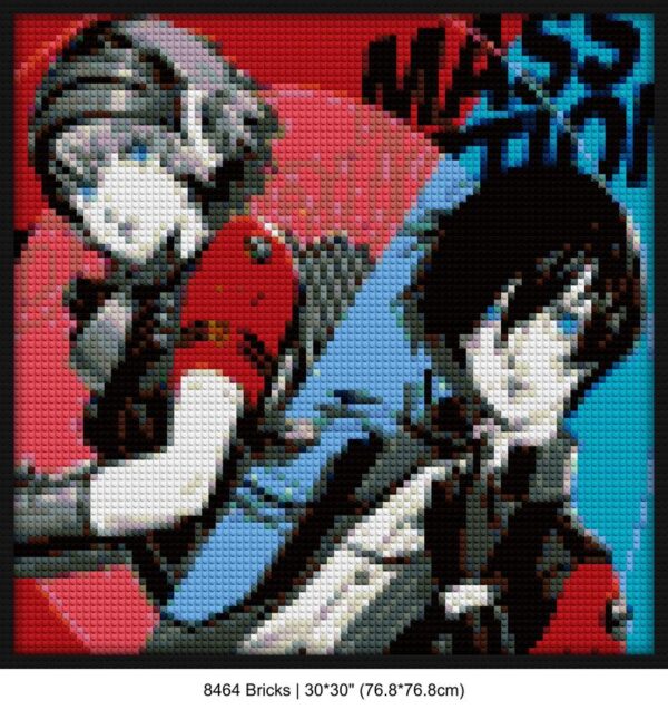 JRPG block mosaic design | Compatible with LEGO-style bricks | Pixel Brick Art