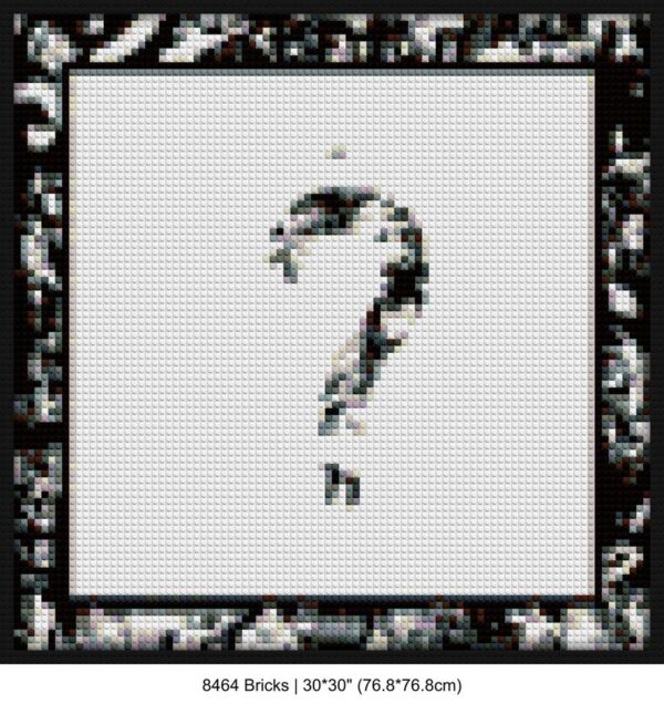 music wall art DIY interlocking bricks | Compatible with LEGO-style bricks | Pixel Brick Art