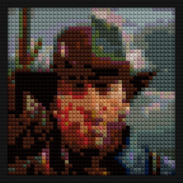 Arthur Morgan Lego handmade brick mosaics