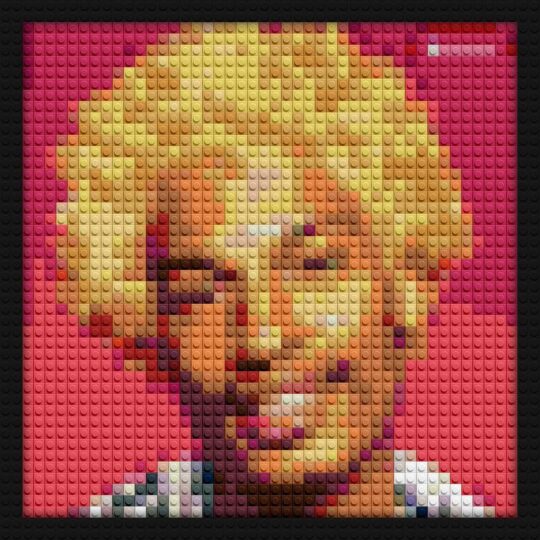 Blonded Radio lego compatible mosaic kits | Compatible with LEGO-style bricks | Pixel Brick Art