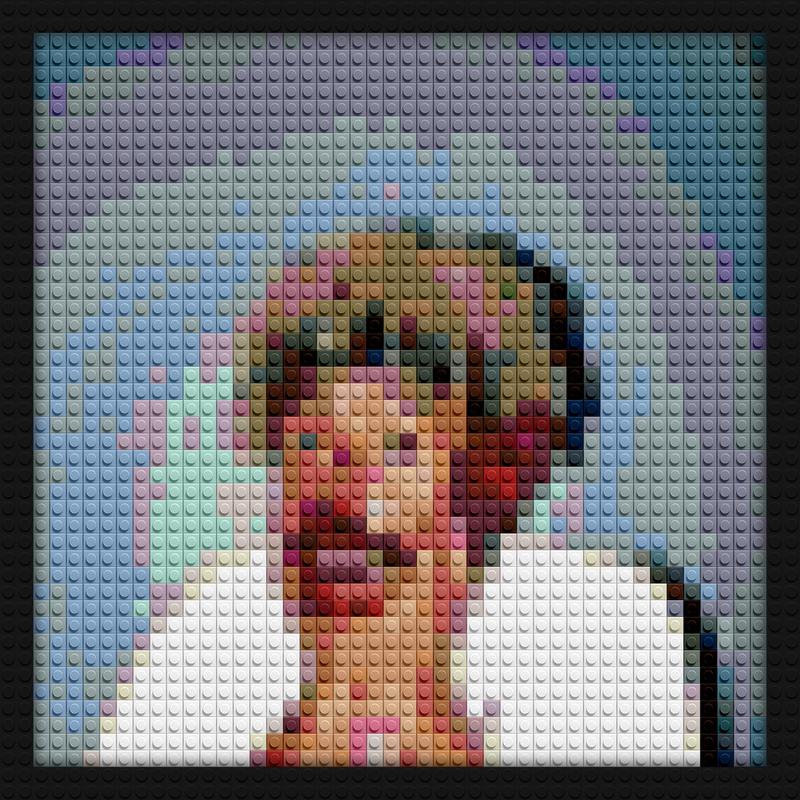 Domo 23 by Tyler The Creator block mosaic design | Compatible with LEGO-style bricks | Pixel Brick Art