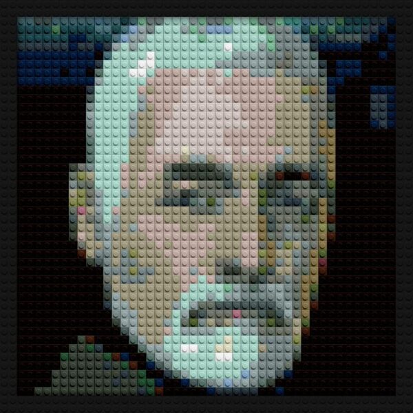 Dr Wallace Breen interlocking brick mosaic