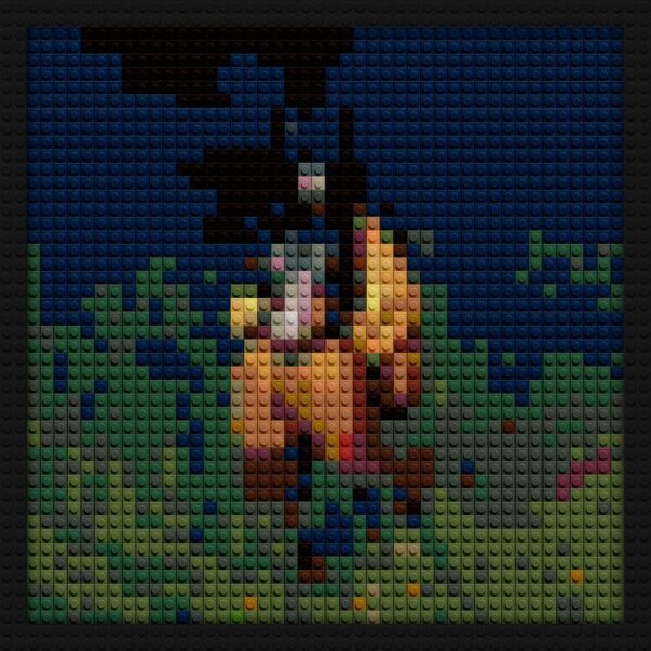 Lana Album SZA handmade brick mosaics | Compatible with LEGO-style bricks | Pixel Brick Art