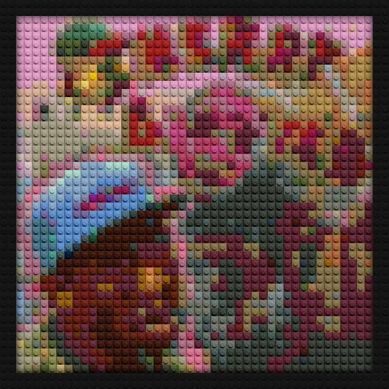 Tyler The Creator Albums Collage pixel brick art | Compatible with LEGO-style bricks | Pixel Brick Art