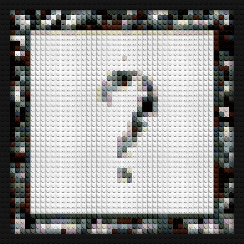 xxxtentacion album brick block wall decor | Compatible with LEGO-style bricks | Pixel Brick Art