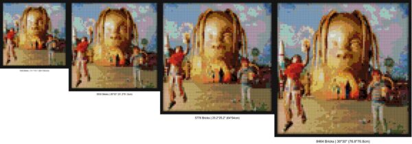 "AstroWorld Album Cover Art Frame - Unique Design" LEGO-style DIY wall decor | Compatible with LEGO-style bricks | Pixel Brick Art