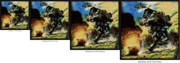 "Metal Gear Solid 2 Solid Snake Art Frame - Unique Design" pixel-style bricks | Compatible with LEGO-style bricks | Pixel Brick Art