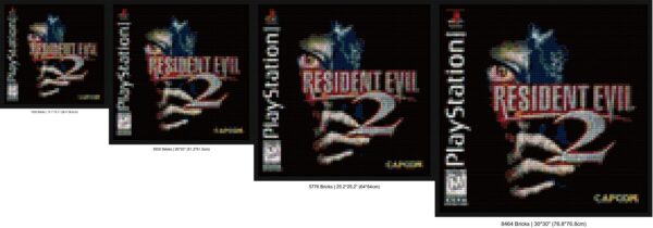 "Resident Evil 2-Inspired Art Frame | Unique Design" LEGO-style bricks art | Compatible with LEGO-style bricks | Pixel Brick Art