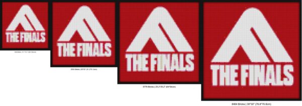 "Pixel Art Finals Game Logo Frame - Unique Wall Art" retro pixel brick art | Compatible with LEGO-style bricks | Pixel Brick Art