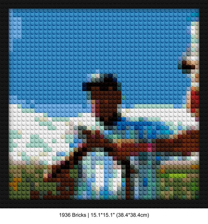 Tyler the Creator custom brick canvas | Compatible with LEGO-style bricks | Pixel Brick Art