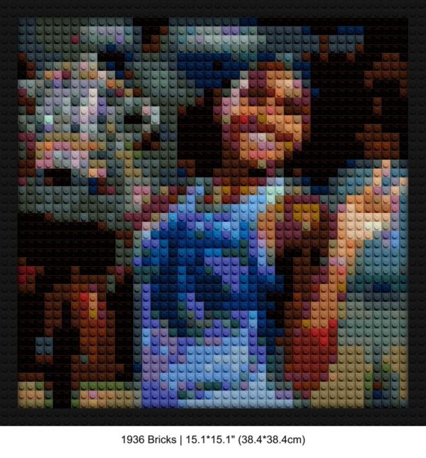 Coco Gauff DIY brick mosaic | Compatible with LEGO-style bricks | Pixel Brick Art