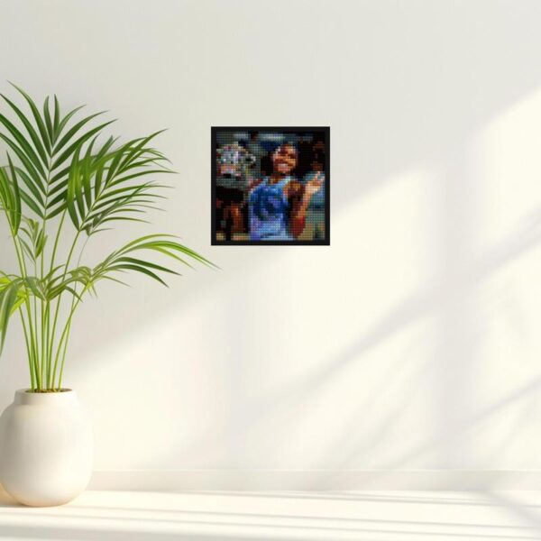 "Coco Gauff Inspired Art Frame - Unique Wall Display" DIY pop culture bricks | Compatible with LEGO-style bricks | Pixel Brick Art