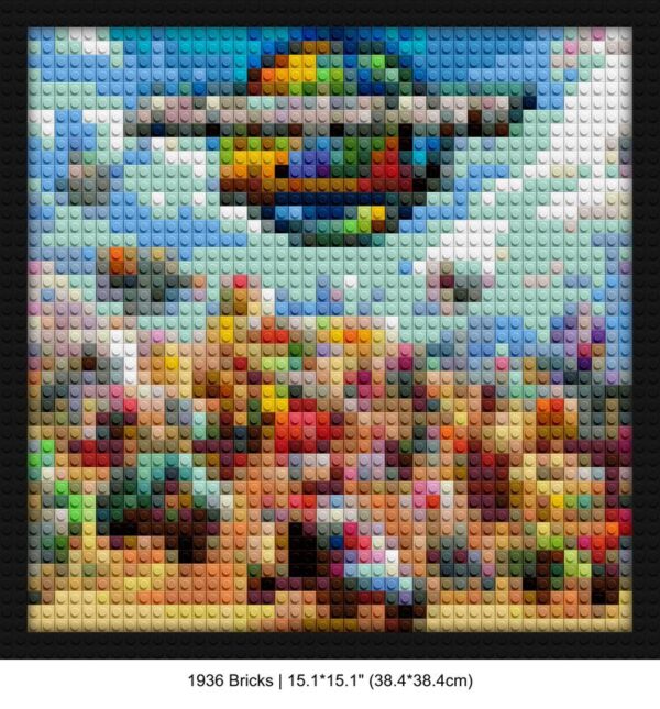 Mario Kart Switch DIY brick mosaic | Compatible with LEGO-style bricks | Pixel Brick Art