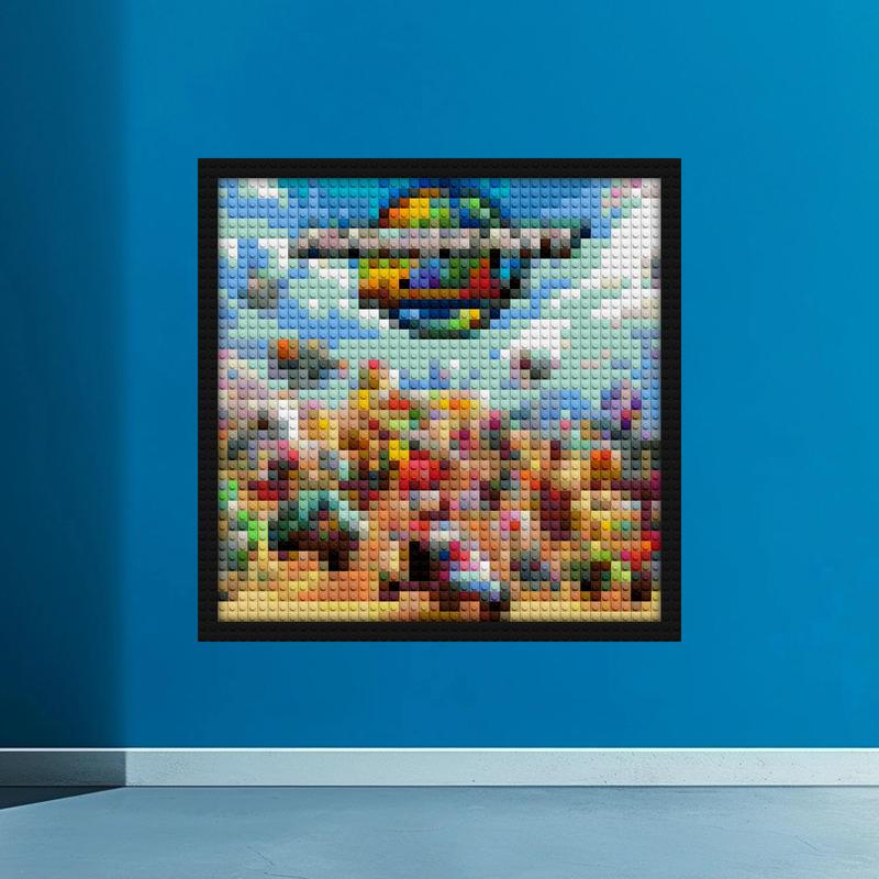 "Mario Kart World Switch 2 - Pixel Art Frame Edition" DIY brick mosaic | Compatible with LEGO-style bricks | Pixel Brick Art