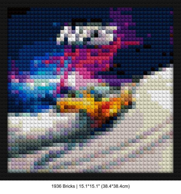 Need for Speed Heat interlocking brick mosaic | Compatible with LEGO-style bricks | Pixel Brick Art