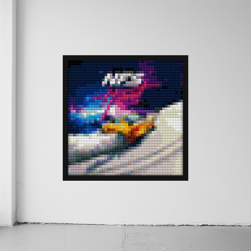"Need For Speed Heat Pixel Art Frame - Unique Design" LEGO-style bricks art | Compatible with LEGO-style bricks | Pixel Brick Art
