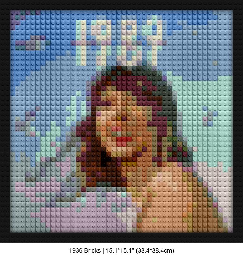 Taylor Swift 1989 interlocking brick mosaic | Compatible with LEGO-style bricks | Pixel Brick Art