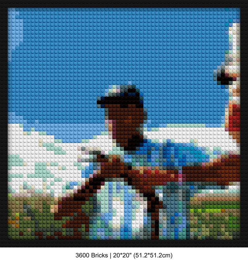 music artist decor handmade brick mosaics | Compatible with LEGO-style bricks | Pixel Brick Art