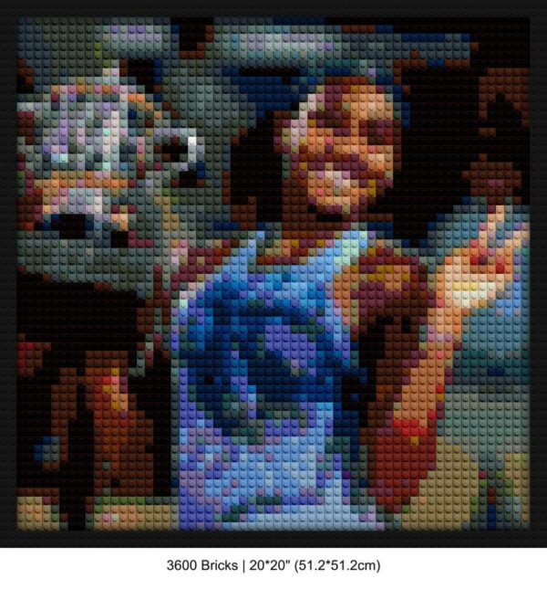 tennis art DIY pop culture bricks | Compatible with LEGO-style bricks | Pixel Brick Art