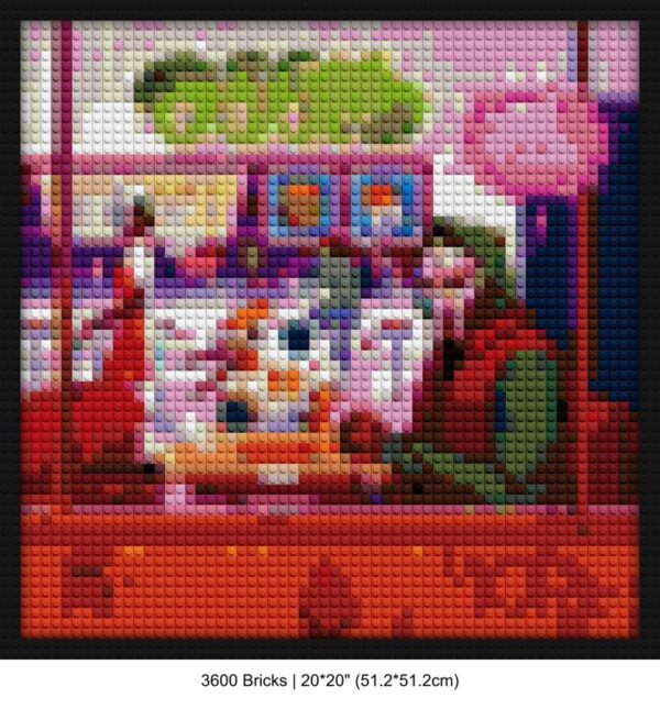 pop culture icons brick block wall decor | Compatible with LEGO-style bricks | Pixel Brick Art