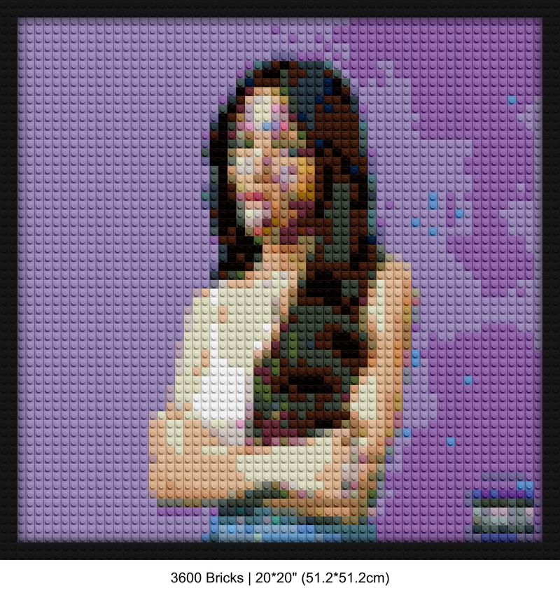 Sour Album retro pixel brick art | Compatible with LEGO-style bricks | Pixel Brick Art