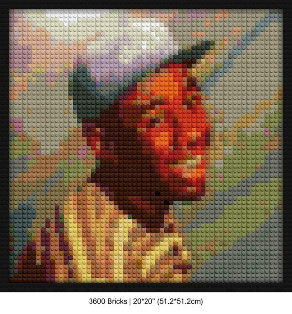 Hip Hop Art brick block wall decor | Compatible with LEGO-style bricks | Pixel Brick Art