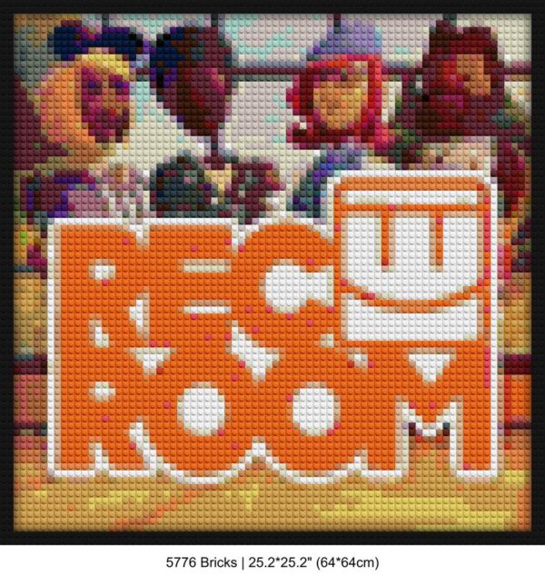 gaming poster custom brick canvas | Compatible with LEGO-style bricks | Pixel Brick Art