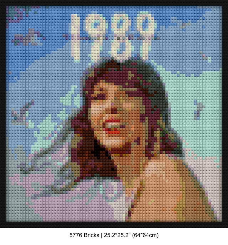 Pop Music Memorabilia brick mosaic art | Compatible with LEGO-style bricks | Pixel Brick Art