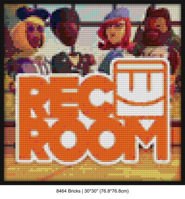 retro game print DIY brick mosaic | Compatible with LEGO-style bricks | Pixel Brick Art