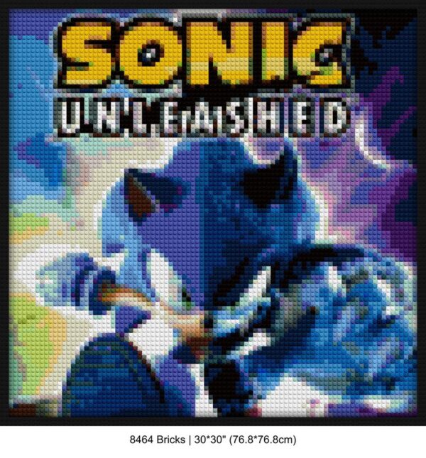 SEGA games LEGO-style DIY wall decor | Compatible with LEGO-style bricks | Pixel Brick Art