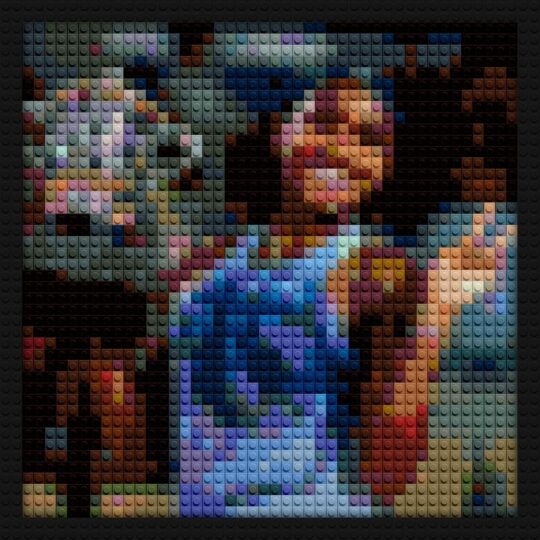 Coco Gauff Lego brick-inspired artwork