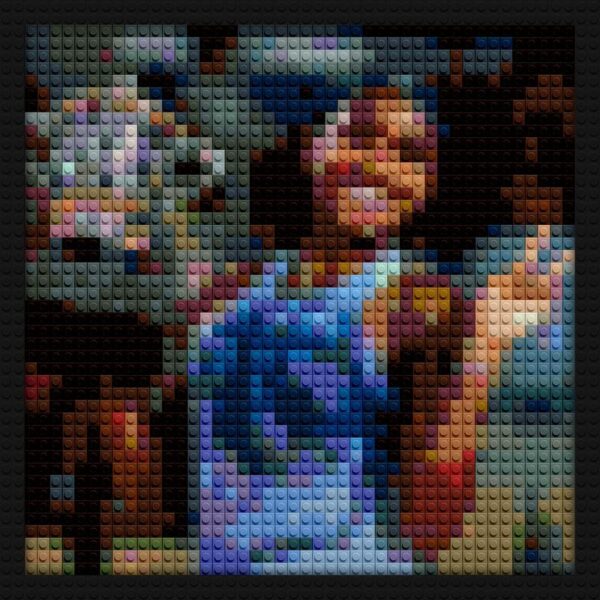 Coco Gauff Lego brick-inspired artwork | Compatible with LEGO-style bricks | Pixel Brick Art
