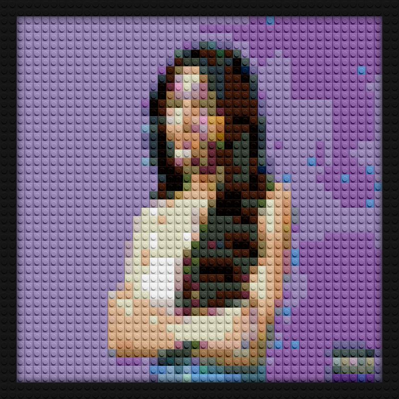Olivia Rodrigo Sour Album Cover brick block wall decor | Compatible with LEGO-style bricks | Pixel Brick Art