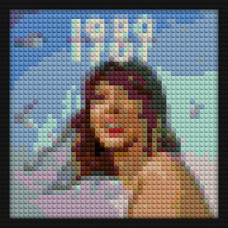 Taylor Swift 1989 Album Cover brick building wall art | Compatible with LEGO-style bricks | Pixel Brick Art