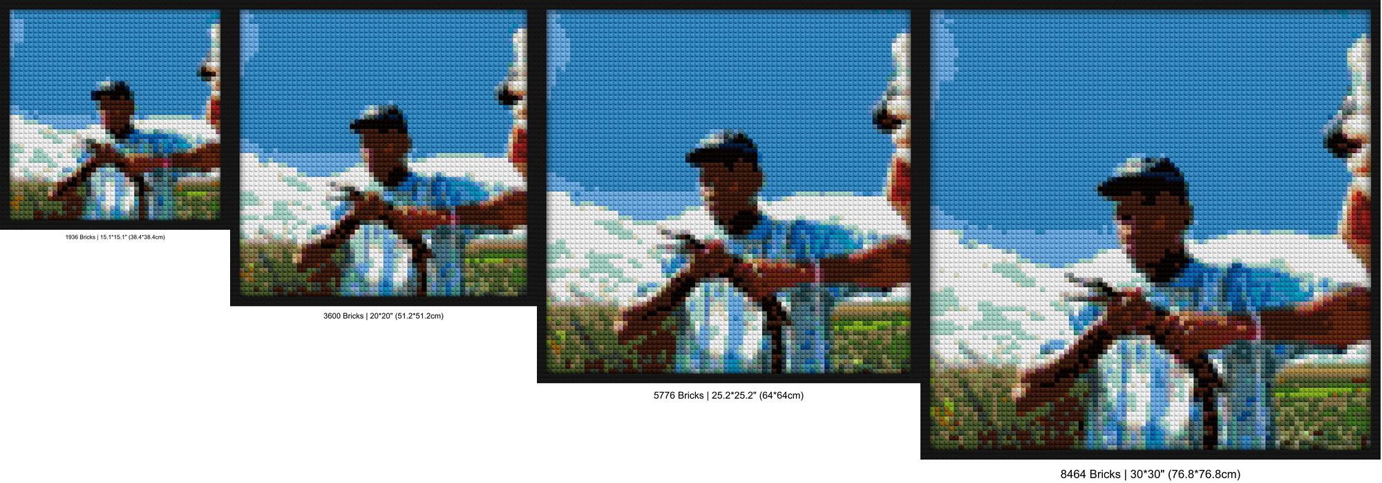 "Unique Tyler Lego Art Frame - Enhance Any Room" DIY brick mosaic | Compatible with LEGO-style bricks | Pixel Brick Art