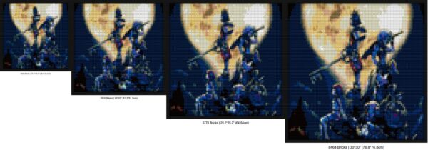 "Kingdom Hearts Pixel Game Cover Wall Art Frame" DIY pixel mosaic | Compatible with LEGO-style bricks | Pixel Brick Art