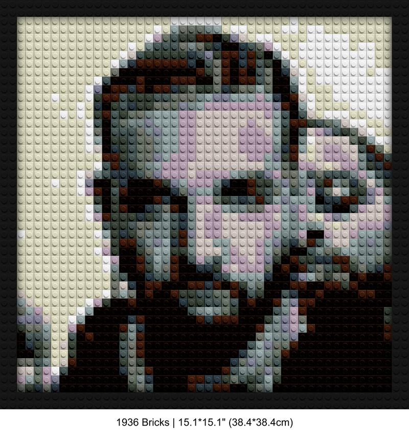 Drake DIY brick mosaic | Compatible with LEGO-style bricks | Pixel Brick Art