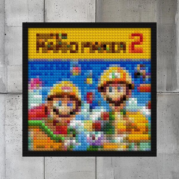 "Mario Maker 2 Pixel Art Frame - Unique Wall Display" custom brick portraits | Compatible with LEGO-style bricks | Pixel Brick Art