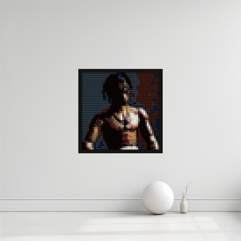 "Travis Scott Rodeo LEGO Wall Art - Unique Design" DIY pop culture bricks | Compatible with LEGO-style bricks | Pixel Brick Art