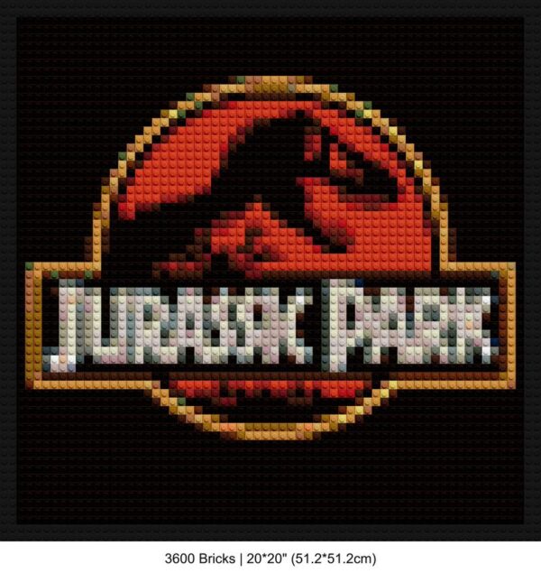 dinosaur art interlocking brick mosaic | Compatible with LEGO-style bricks | Pixel Brick Art